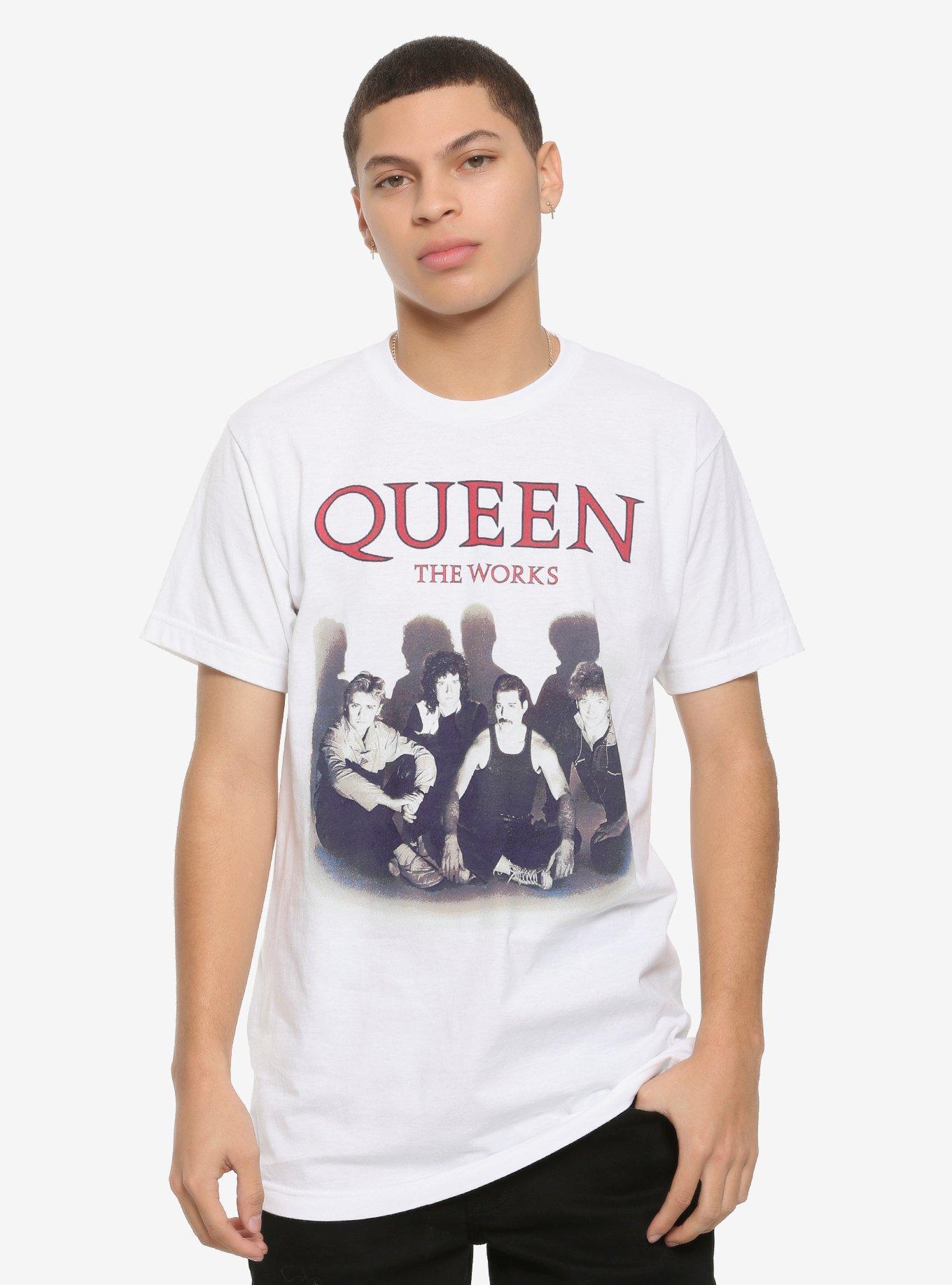 Queen The Works Album Cover T-Shirt, WHITE, alternate