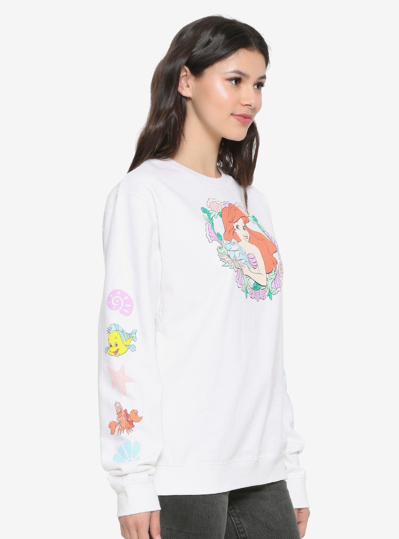 Disney The Little Mermaid Shell Frame Sweatshirt - BoxLunch Exclusive, , alternate