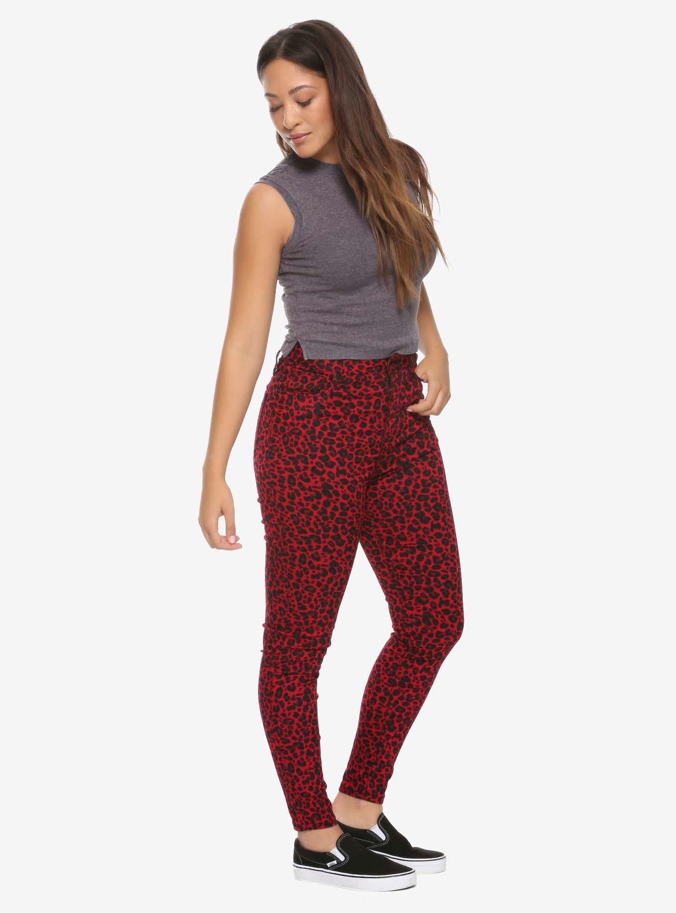 HT Denim Red Cheetah Ultra Hi-Rise Jeggings, CHEETAH, alternate