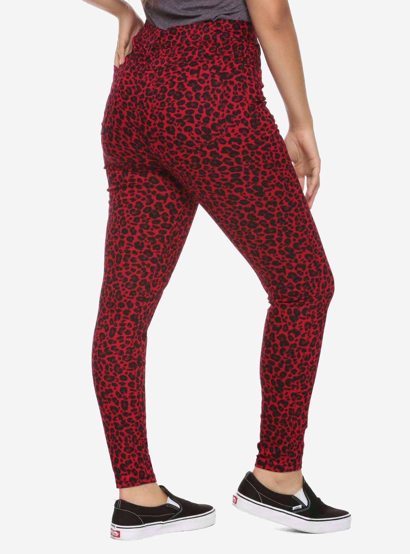 HT Denim Red Cheetah Ultra Hi-Rise Jeggings, CHEETAH, alternate