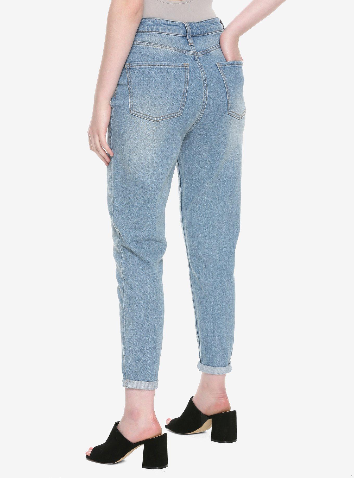 HT Denim Indigo Mom Jeans, INDIGO, alternate