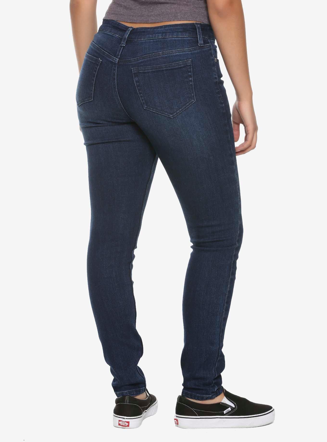 HT Denim Indigo Low-Rise Skinny Jeans, INDIGO, alternate