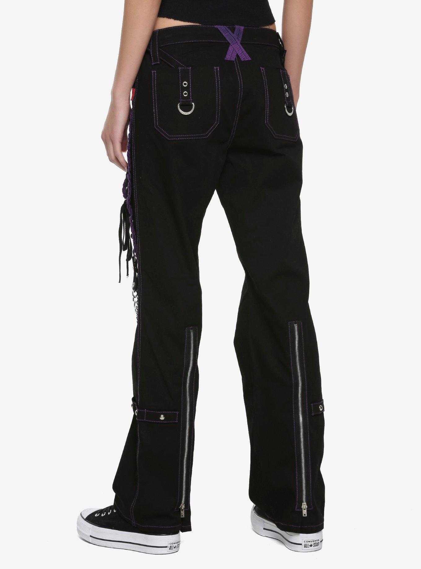 Tripp Purple Ruffles & Laced Pants, BLACK, alternate