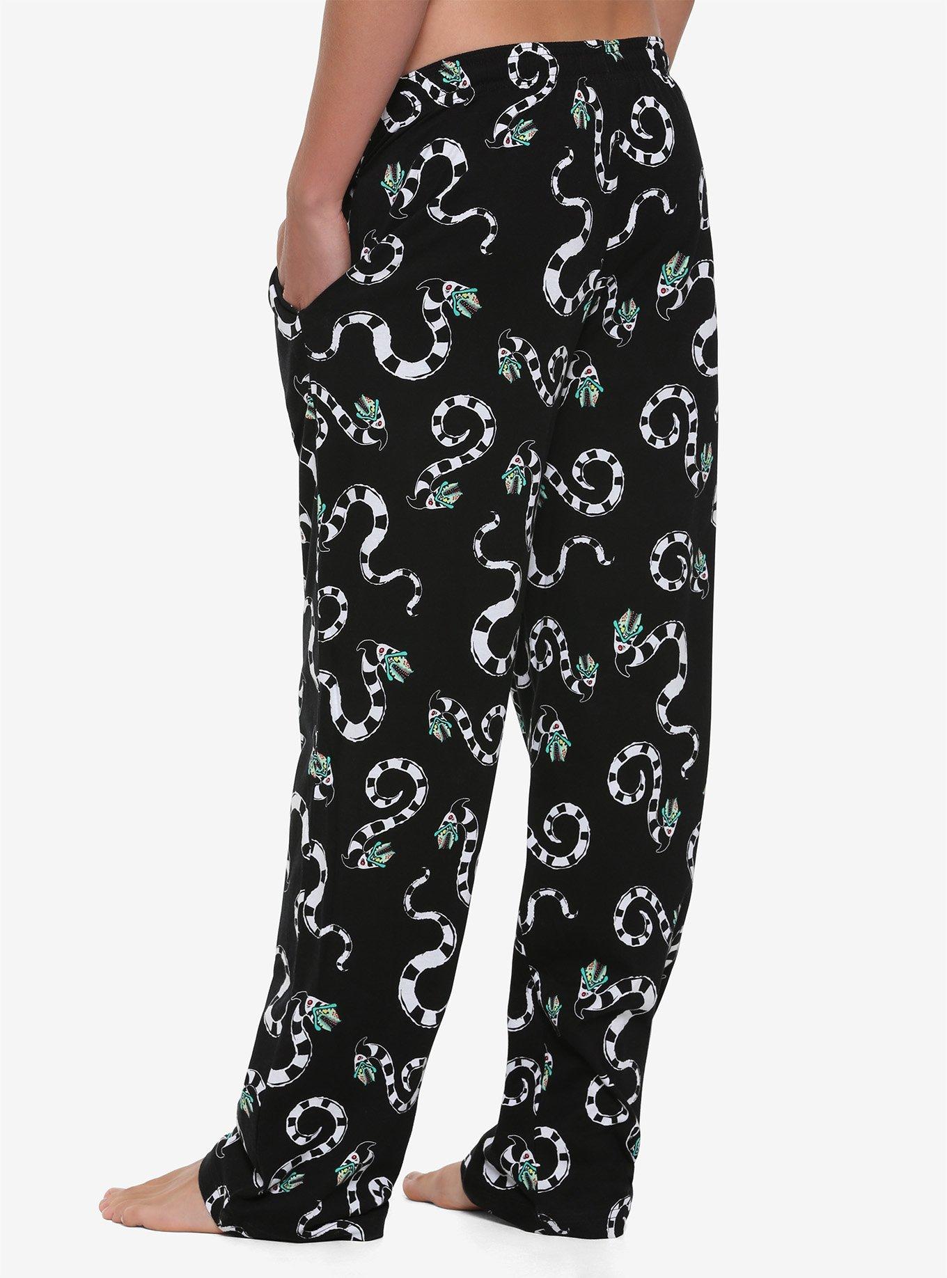 Beetlejuice Sandworm Print Pajama Pants, MULTI, alternate