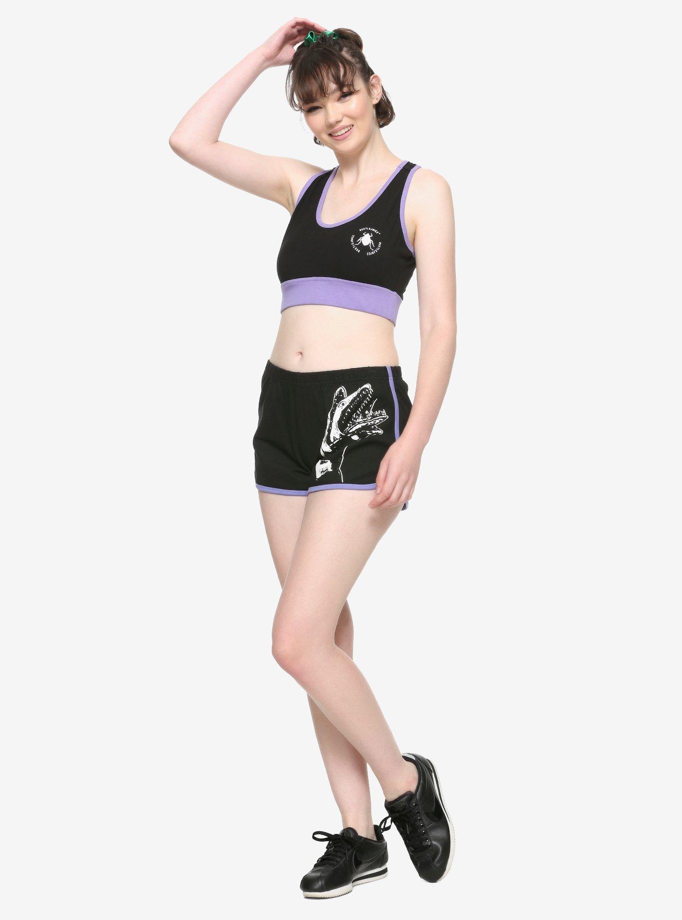 Beetlejuice Showtime Sports Bra, BLACK, alternate