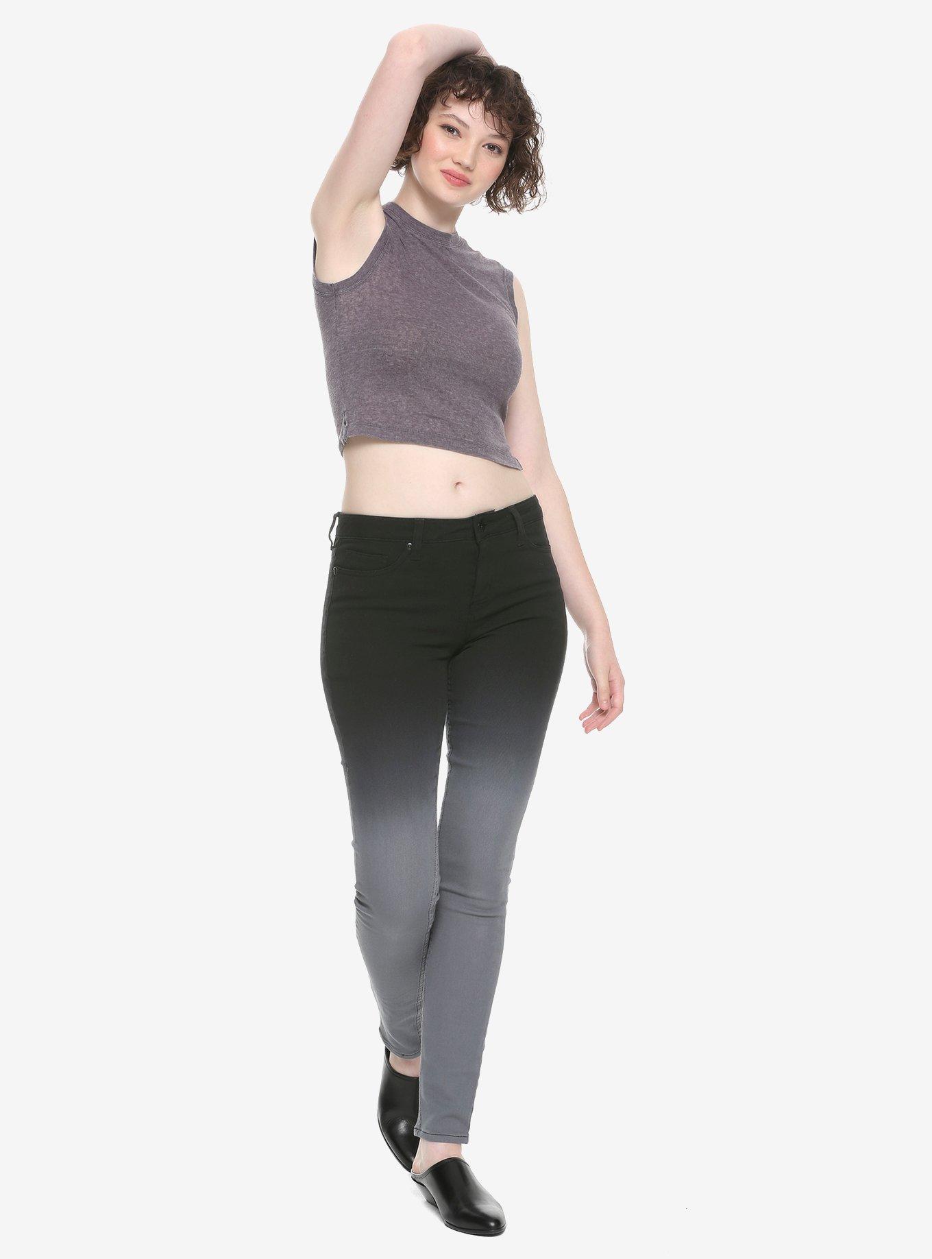 HT Denim Grey Ombre Low-Rise Skinny Jeans, GREY, alternate
