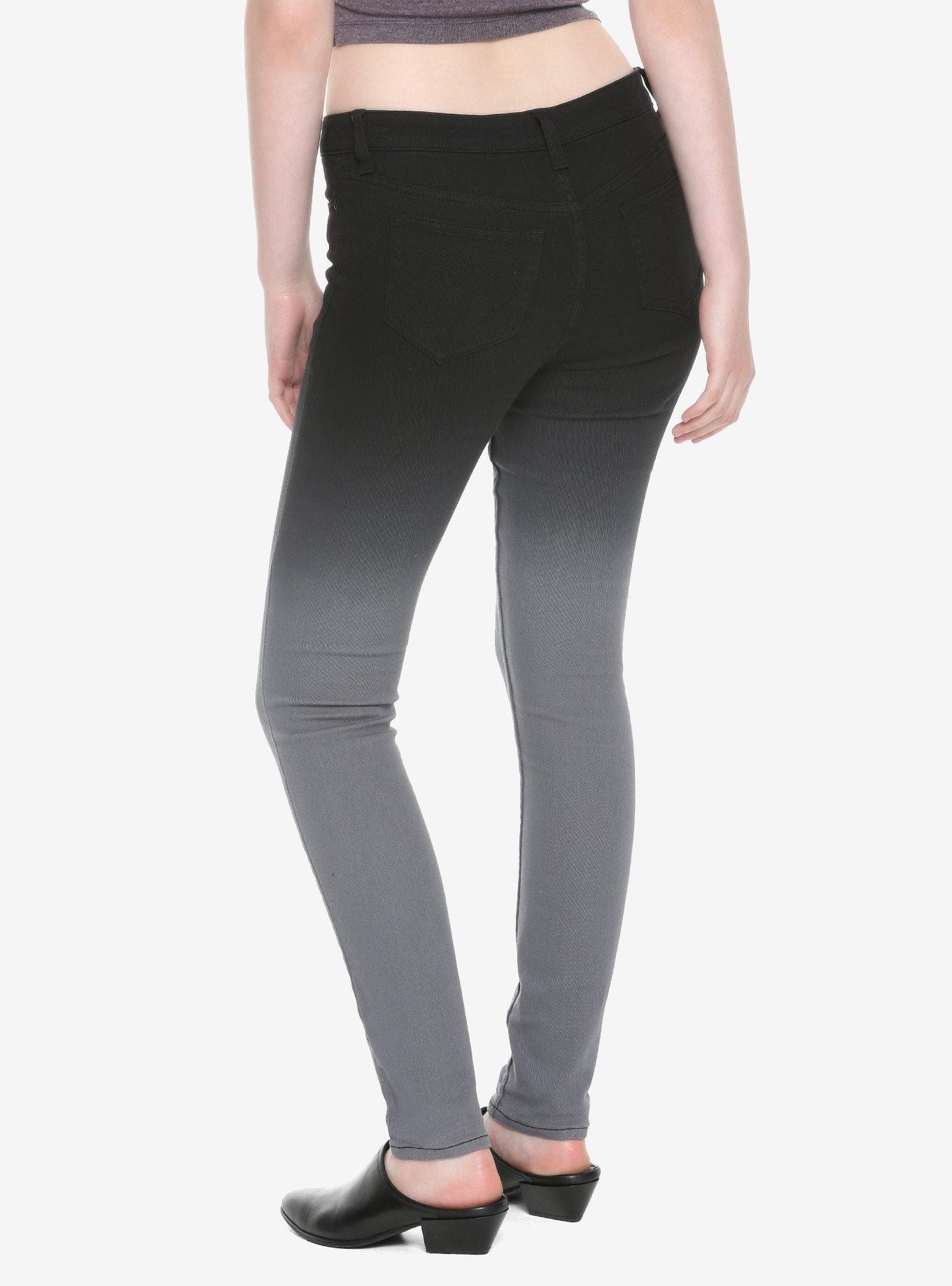 HT Denim Grey Ombre Low-Rise Skinny Jeans, GREY, alternate