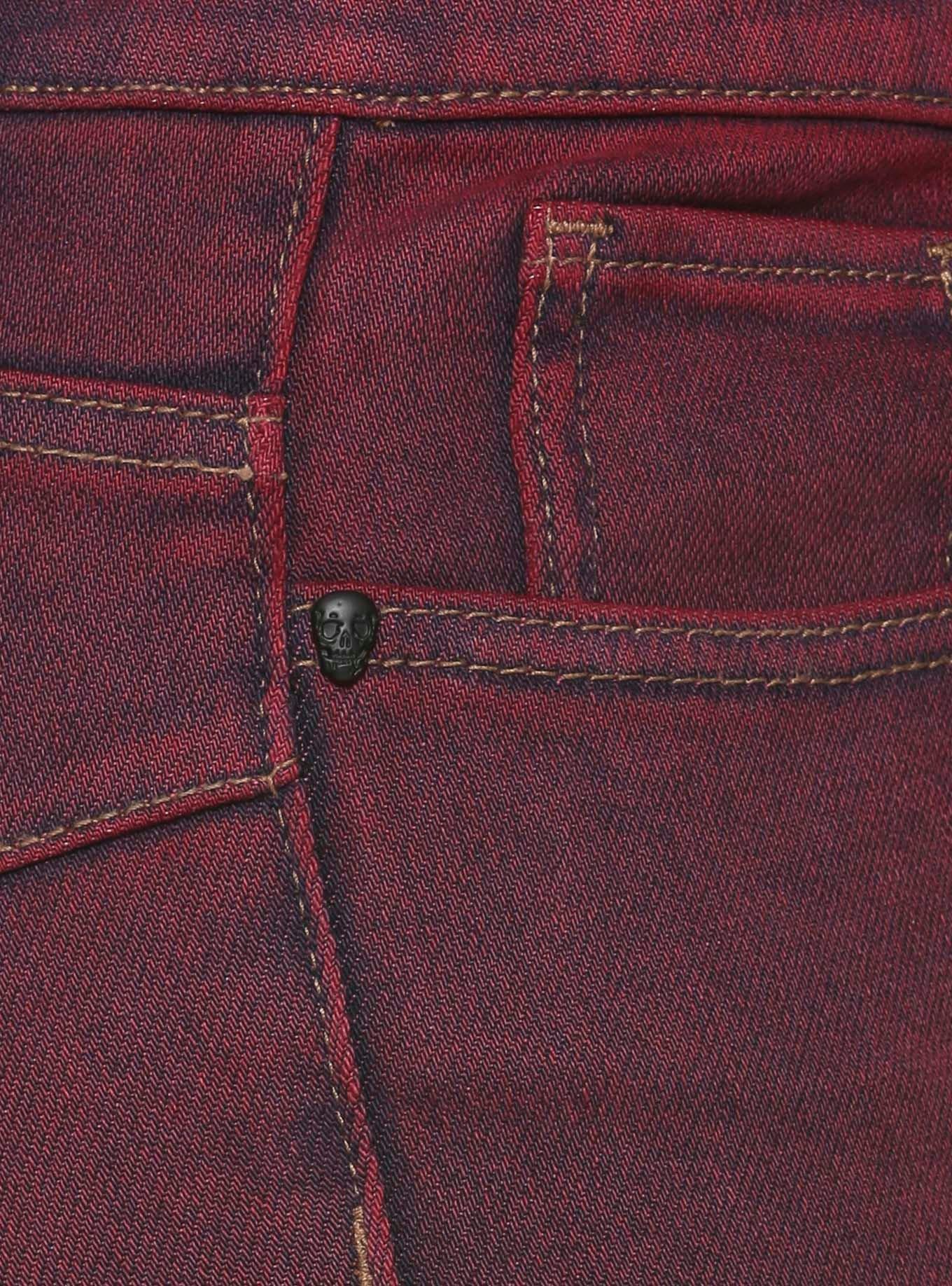 HT Denim Red Wash Hi-Rise Super Skinny Jeans, RED, alternate