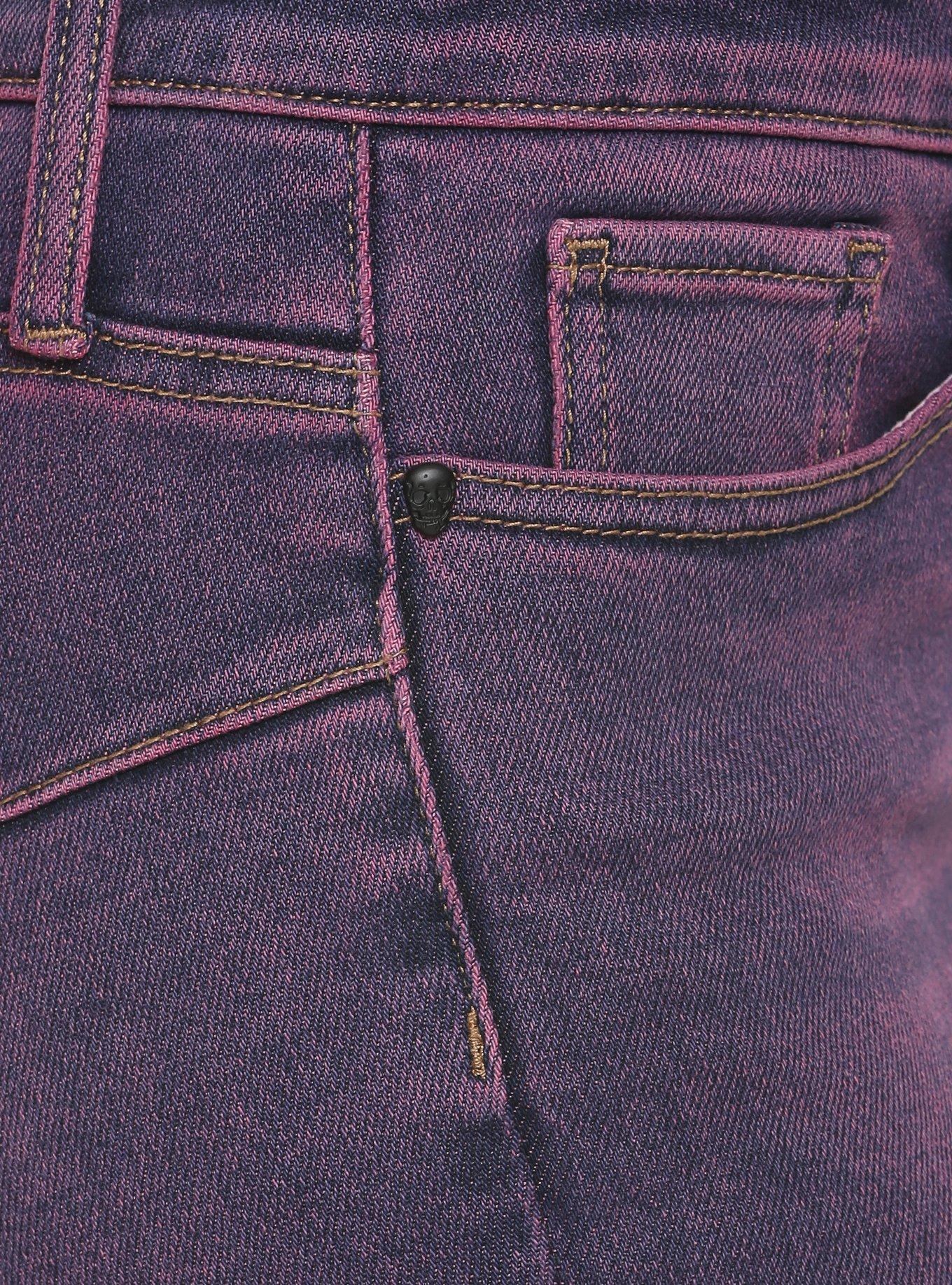 HT Denim Purple Wash Hi-Rise Super Skinny Jeans, PURPLE, alternate