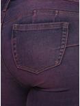 HT Denim Purple Wash Hi-Rise Super Skinny Jeans Plus Size, PURPLE, alternate