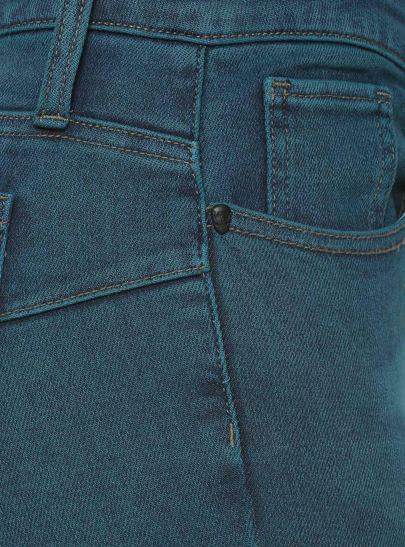 HT Denim Teal Wash Hi-Rise Super Skinny Jeans, TEAL, alternate