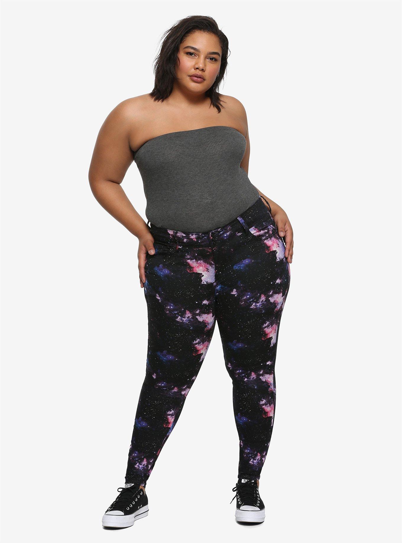 HT Denim Galaxy Hi-Rise Super Skinny Jeans Plus Size, GALAXY, alternate