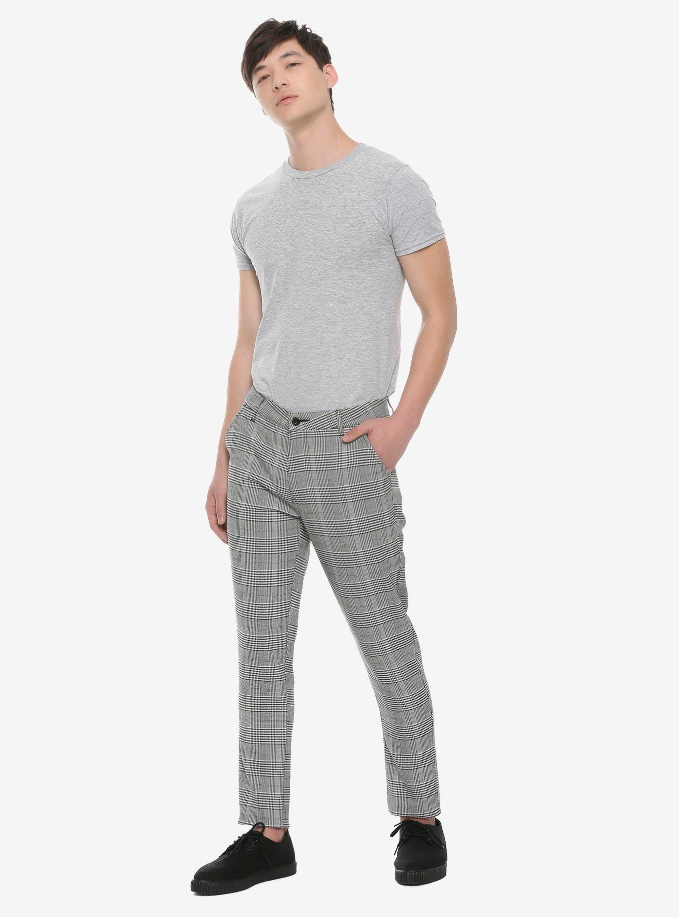 Grey Plaid Pants