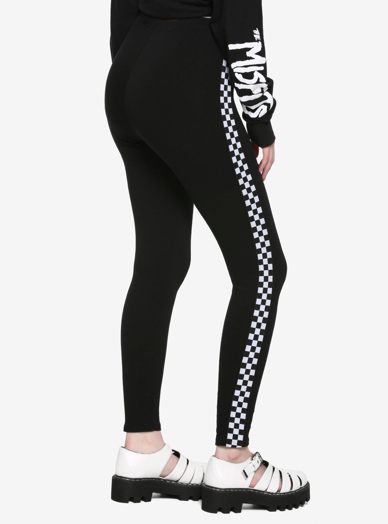 Check Zip-Front Leggings, MULTI, alternate