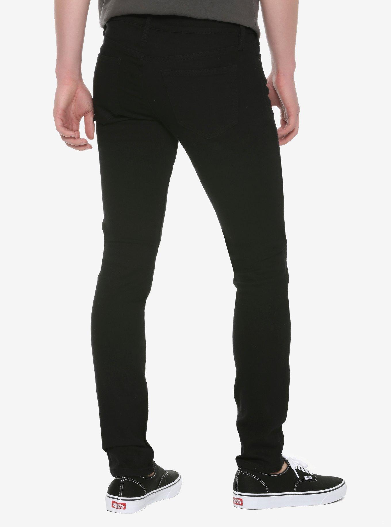 HT Denim Black Skinny Jeans, BLACK, alternate