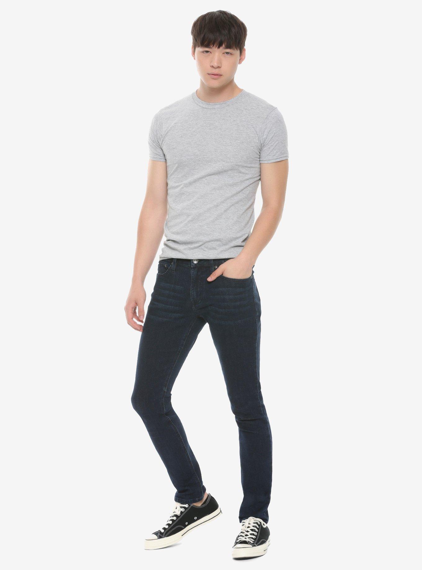 HT Denim Dark Indigo Wash Skinny Jeans, , alternate