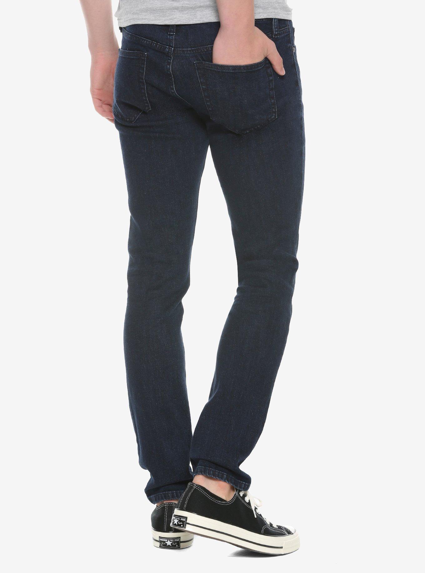 HT Denim Dark Indigo Wash Skinny Jeans, , alternate