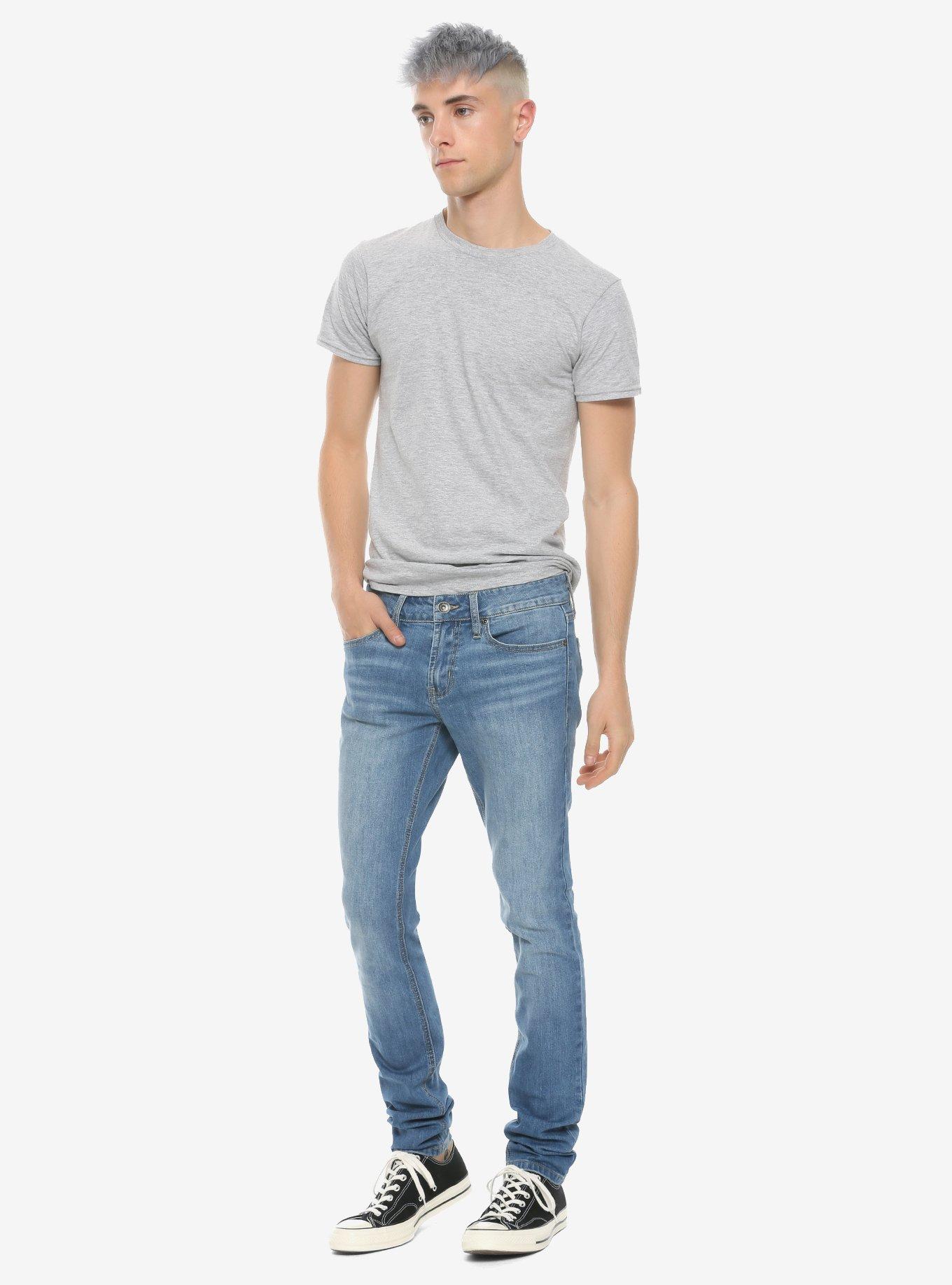 HT Denim Indigo Stacked Skinny Jeans, INDIGO, alternate