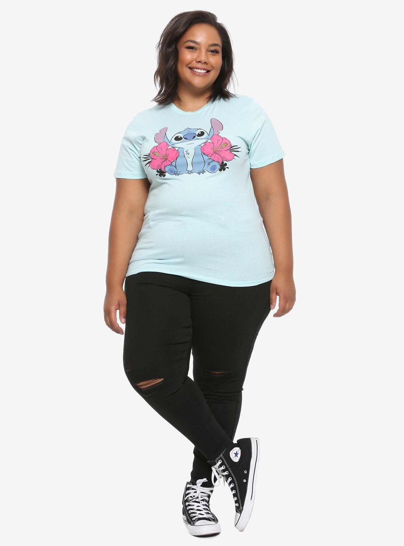 Disney Lilo & Stitch Pineapple Sleeve Girls T-Shirt Plus Size, MULTI, alternate