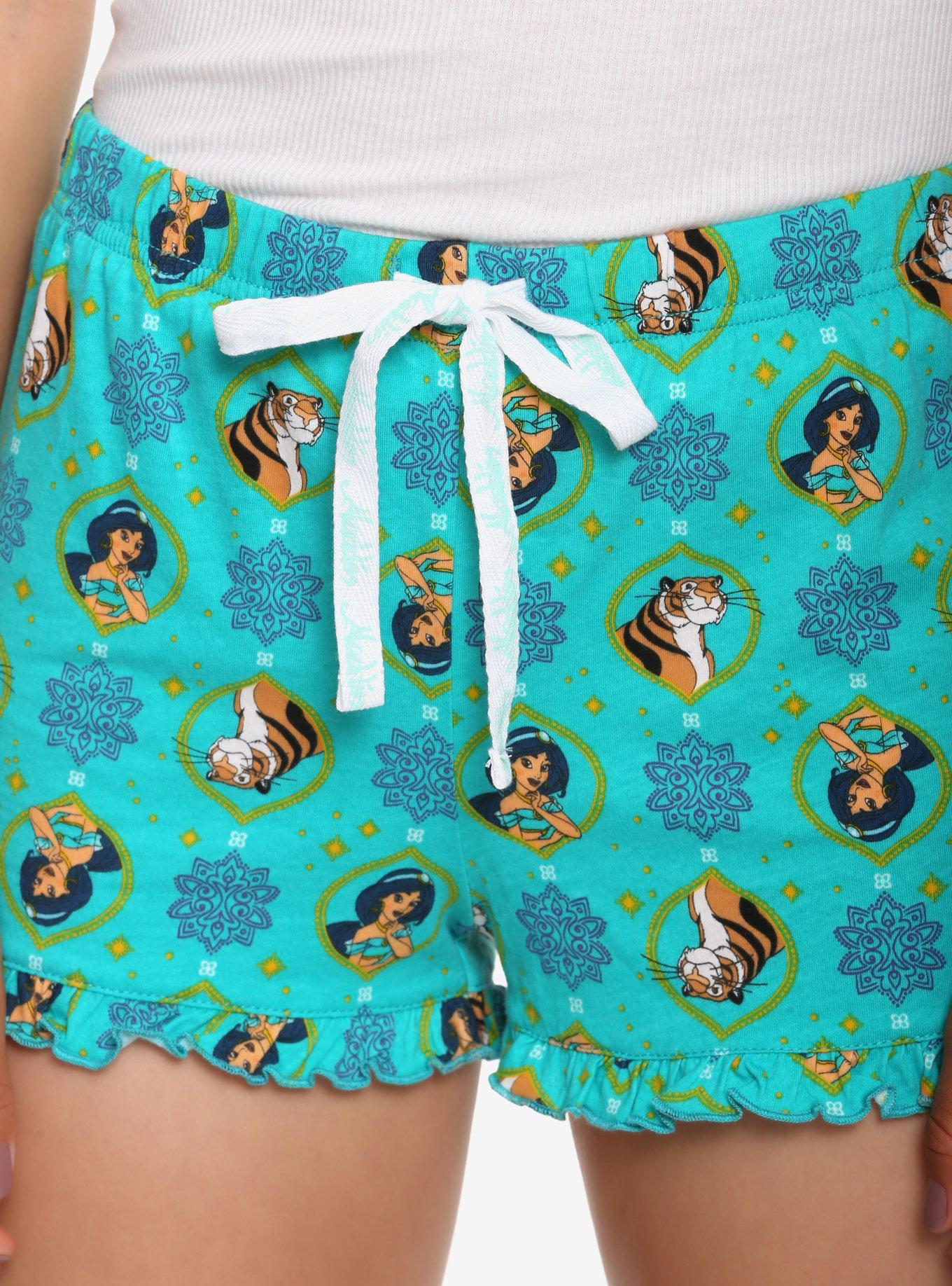 Disney Aladdin Jasmine & Rajah Soft Shorts, BLUE, alternate