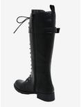 Step Into The Bad Side Knee-High Buckle Boots, BLACK, alternate