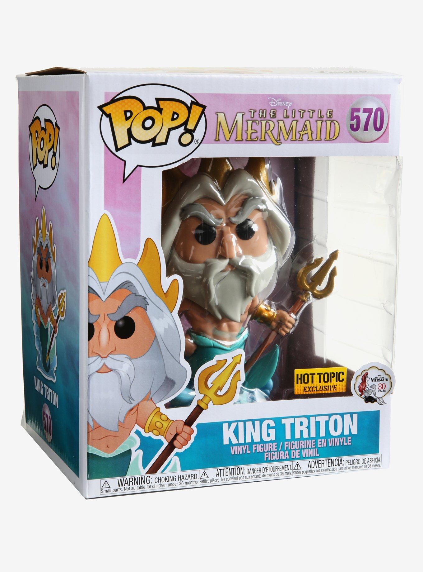 Funko Disney The Little Mermaid Pop! King Triton 6 Inch Vinyl Figure Hot Topic Exclusive, , alternate