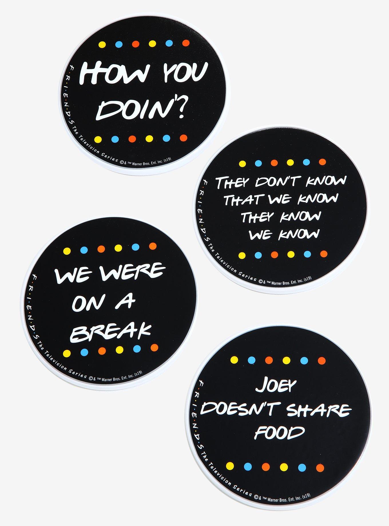 Friends Quote Coaster Set, , alternate