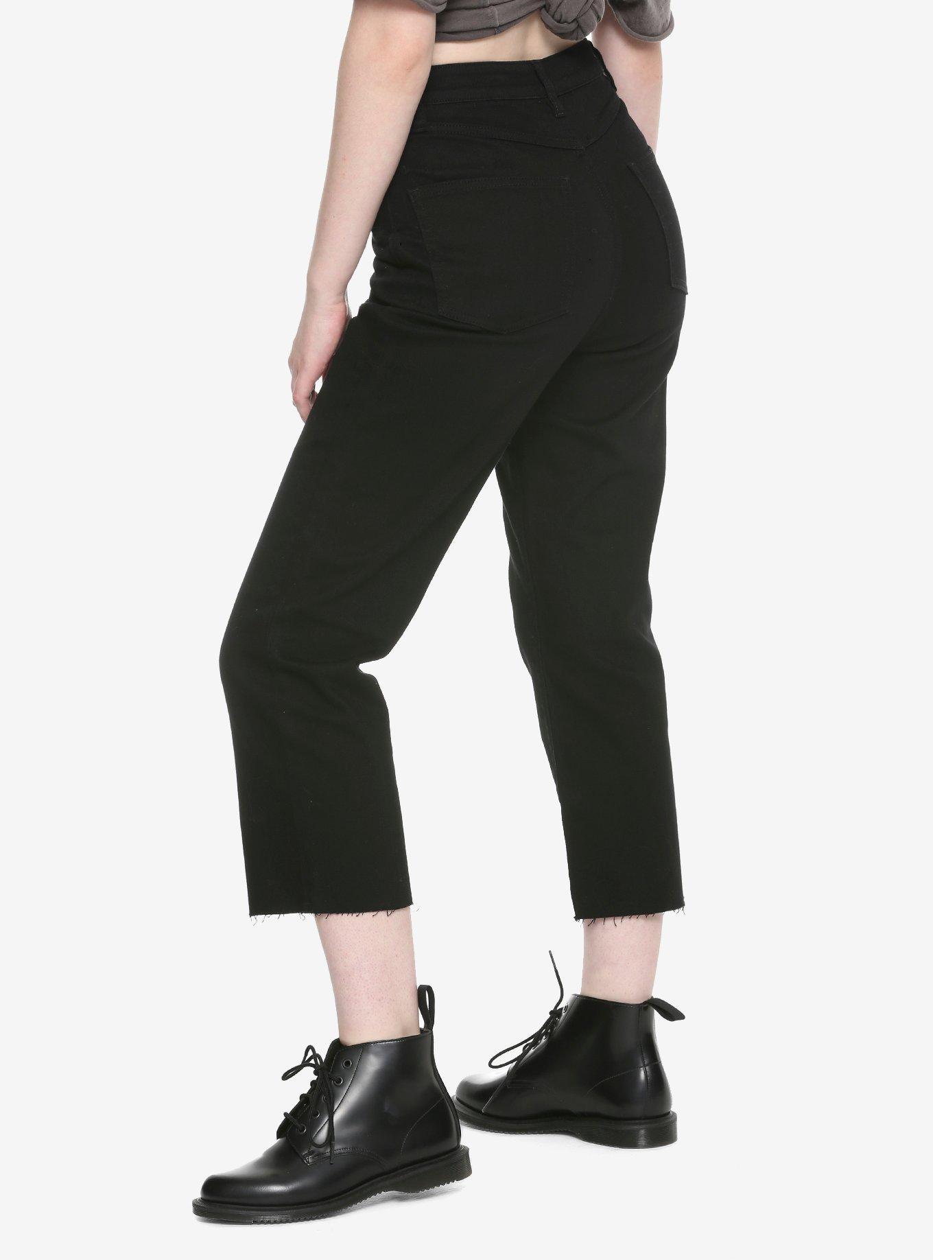 HT Denim Black Ultra Hi-Rise Crop Flared Jeans, BLACK, alternate