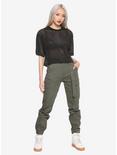 Almost Famous Olive Green Girls Cargo Pants, , alternate
