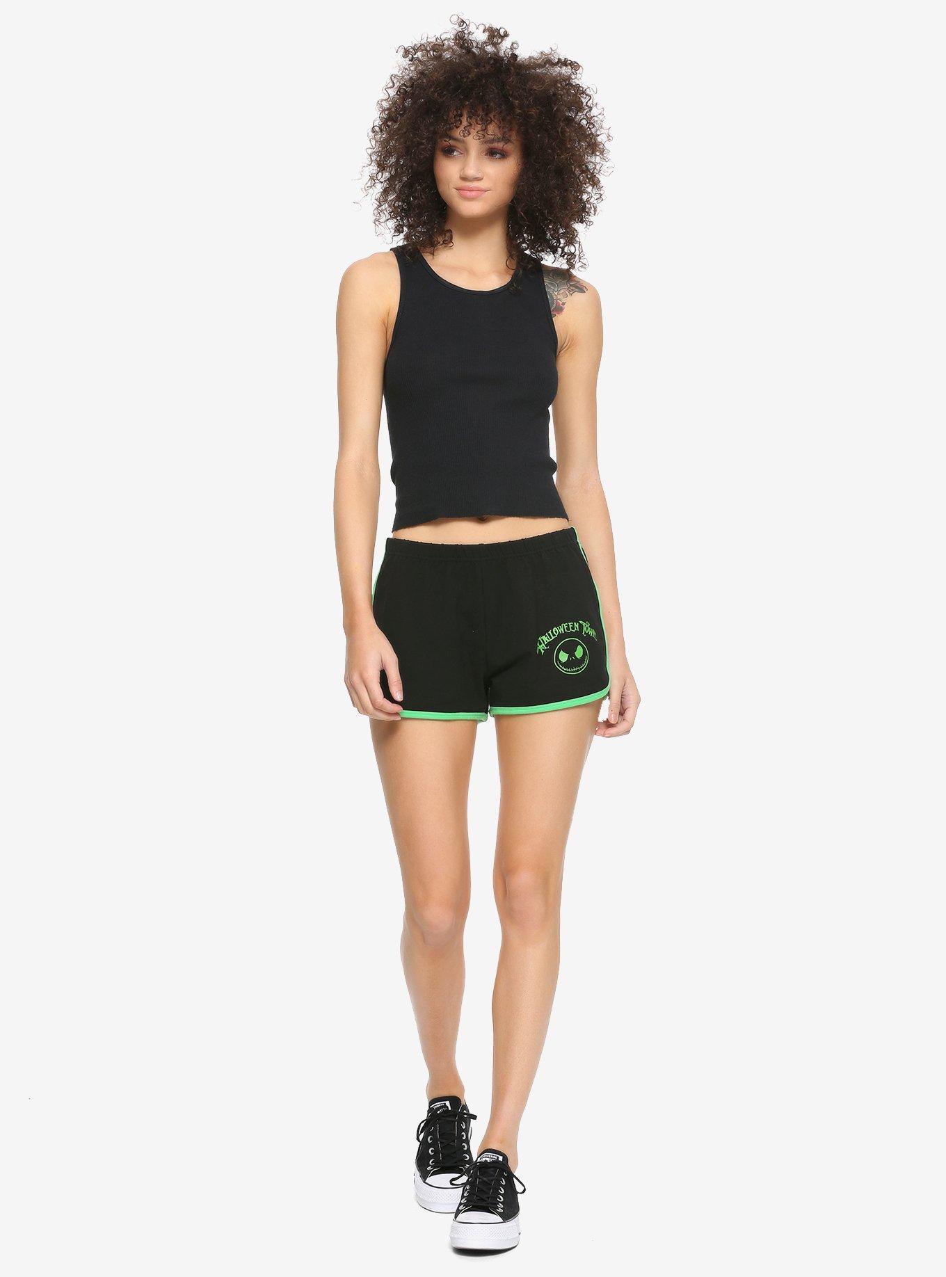 The Nightmare Before Christmas Halloween Town Girls Soft Shorts, MULTI, alternate