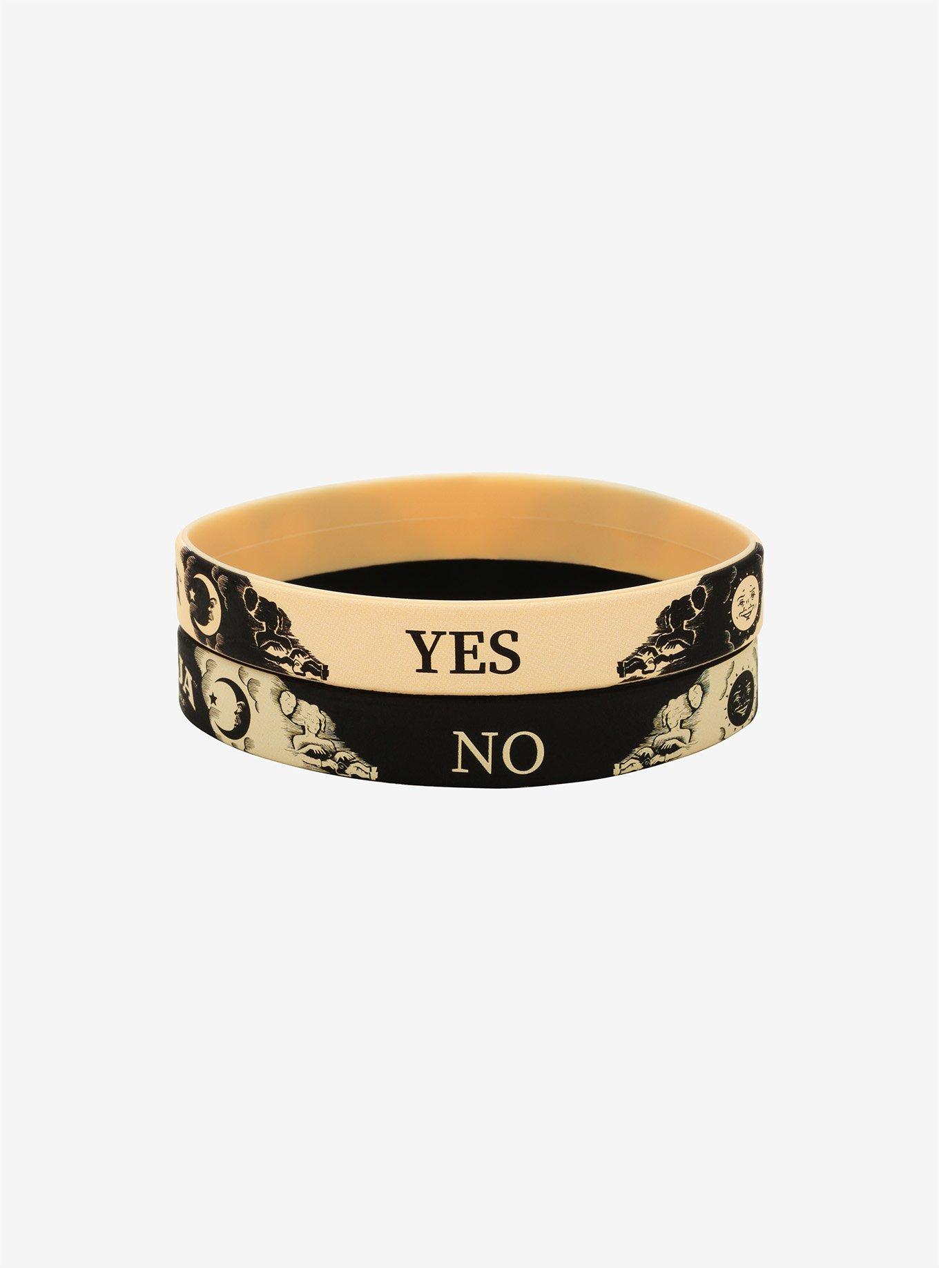 Ouija Yes & No Rubber Bracelet Set, , alternate