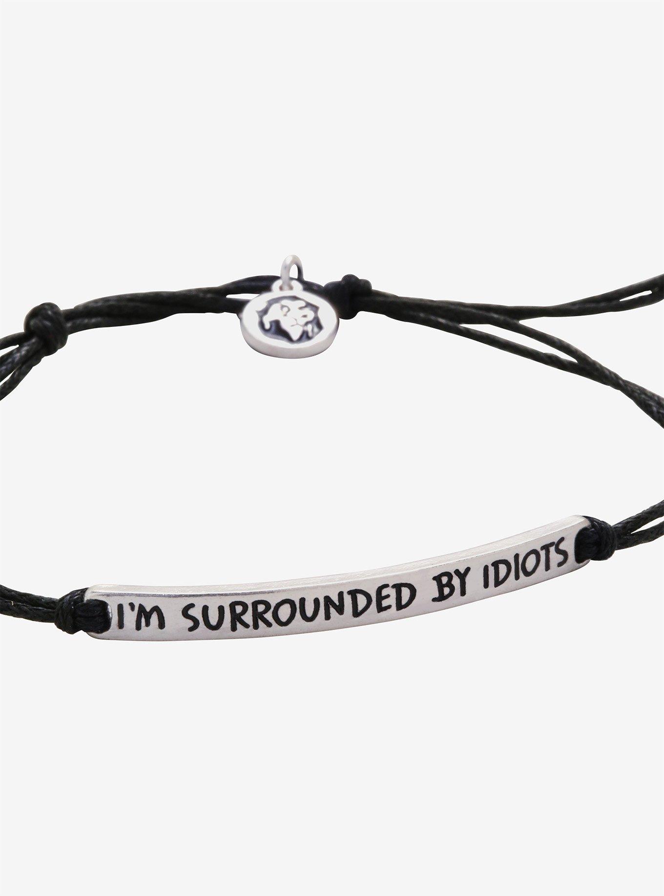 Disney The Lion King Surrounded By Idiots Cord Bracelet, , alternate
