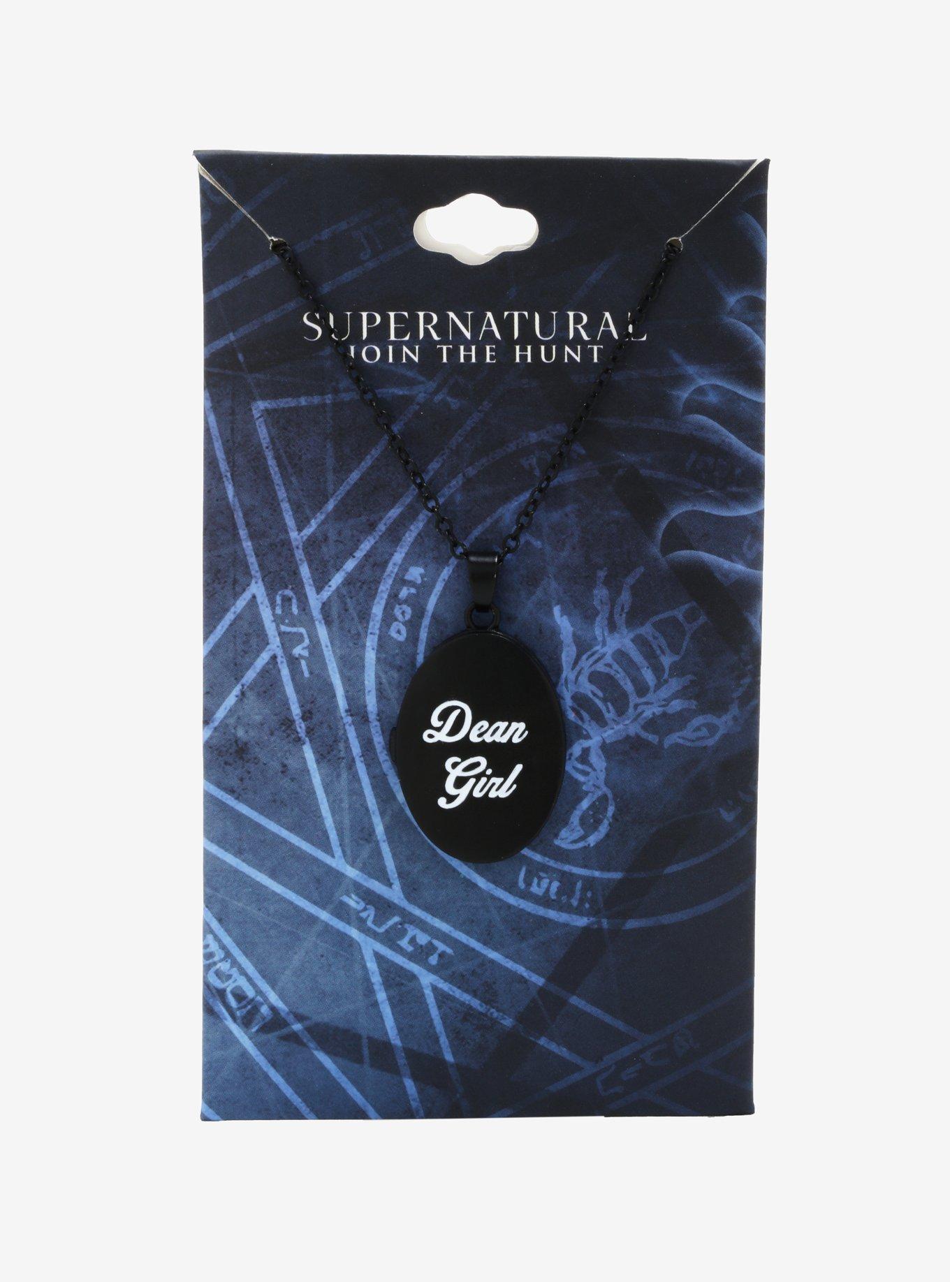 Supernatural Dean Girl Locket Necklace, , alternate