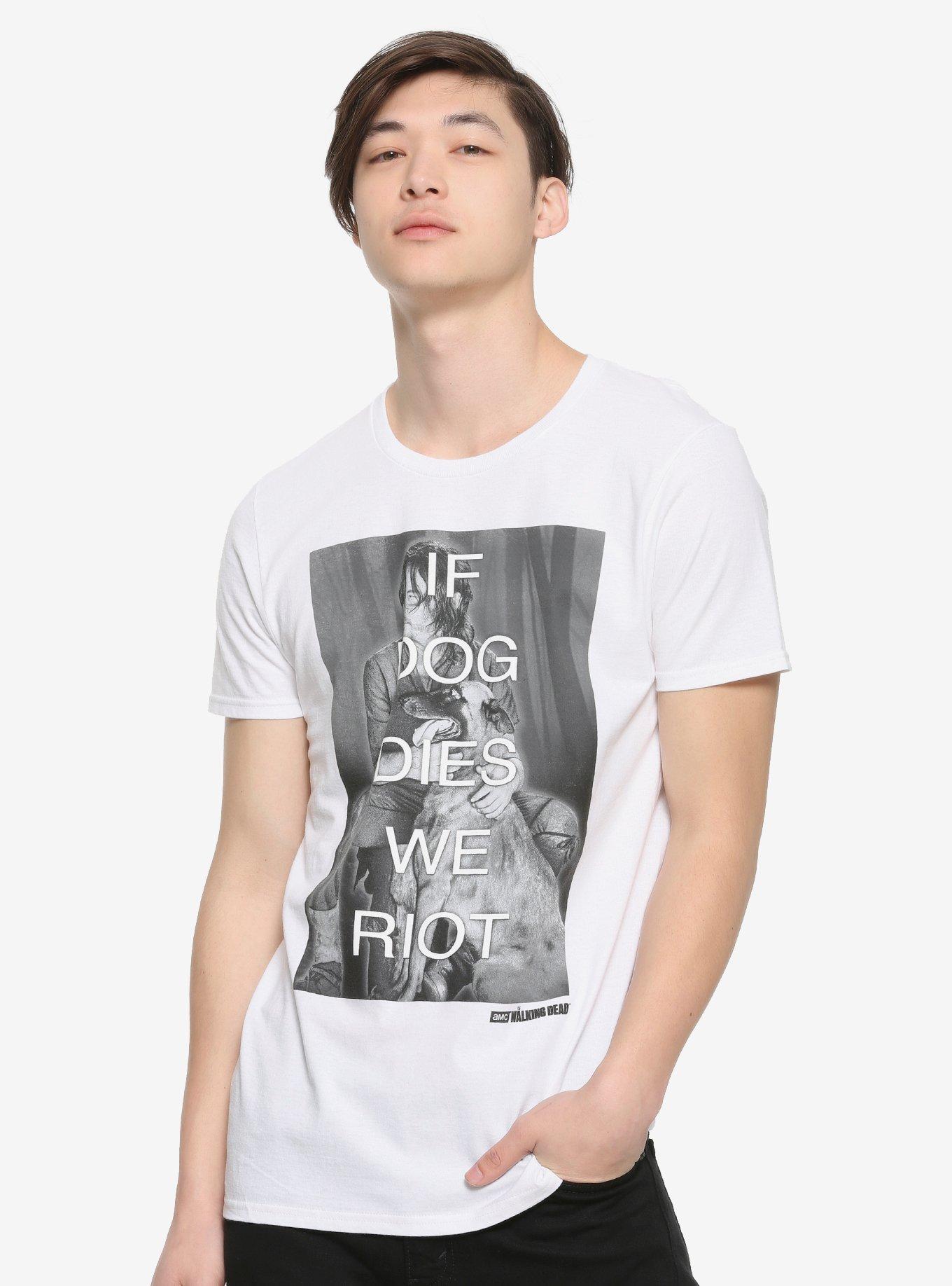 The Walking Dead If Dog Dies T-Shirt, WHITE, alternate