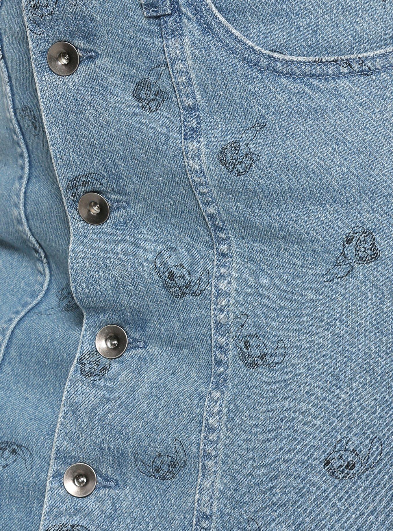 Disney Lilo & Stitch Print Denim Skirt, INDIGO, alternate