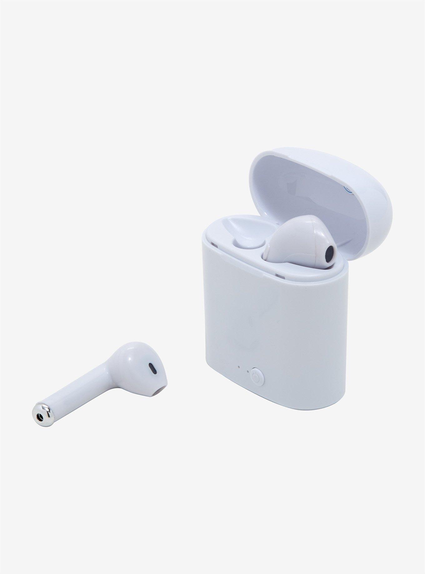 White Wireless Earbuds With Charging Case, , alternate