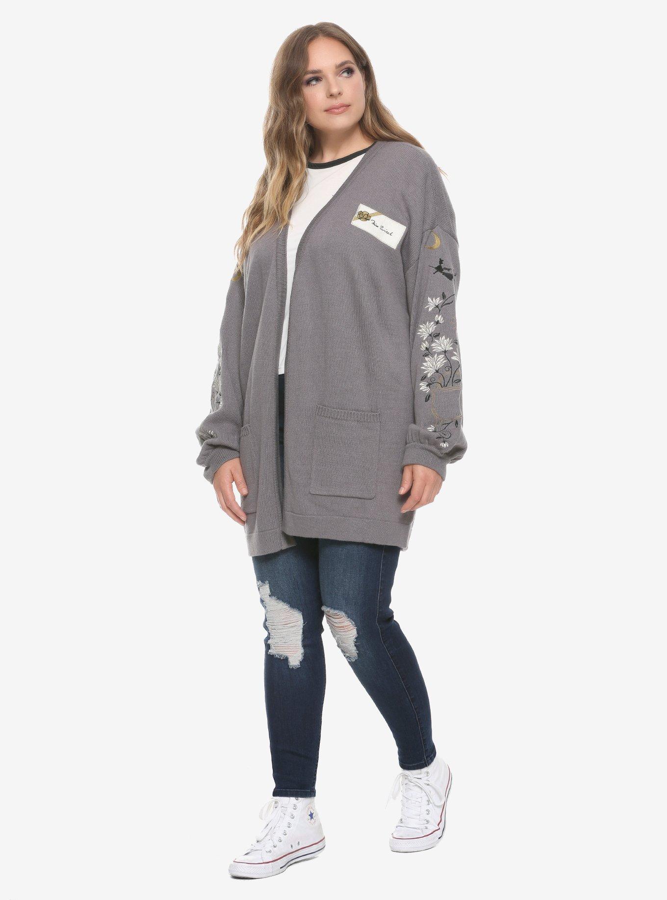 Studio Ghibli Kiki's Delivery Service Miss Witch Floral Cardigan Plus Size, MULTI, alternate