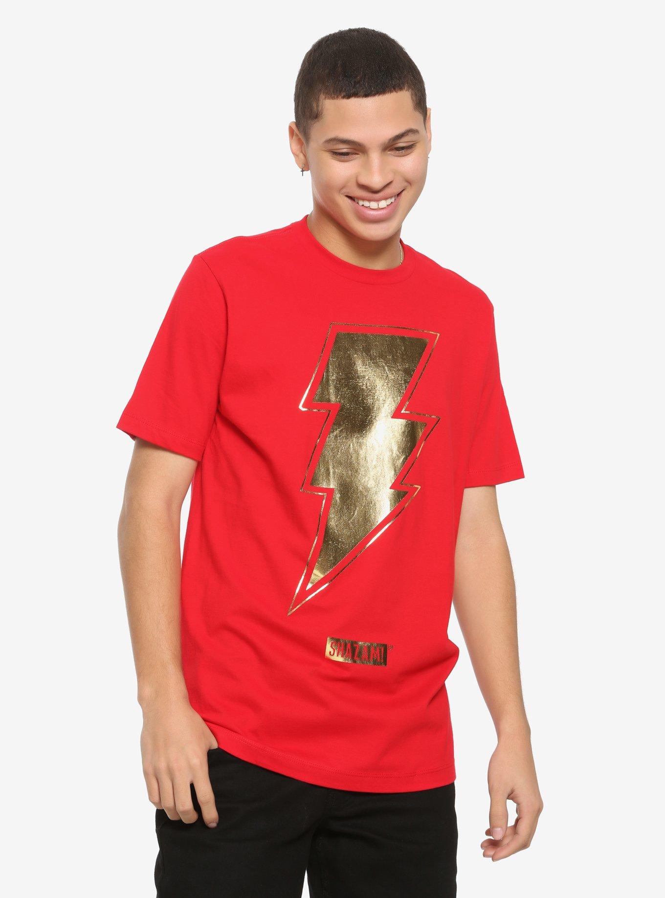 DC Comics Shazam! Gold Logo T-Shirt, GOLD, alternate