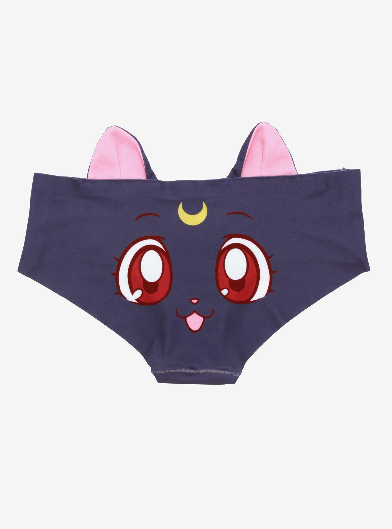 Sailor Moon Luna Face Hipster Panty, MULTI, alternate