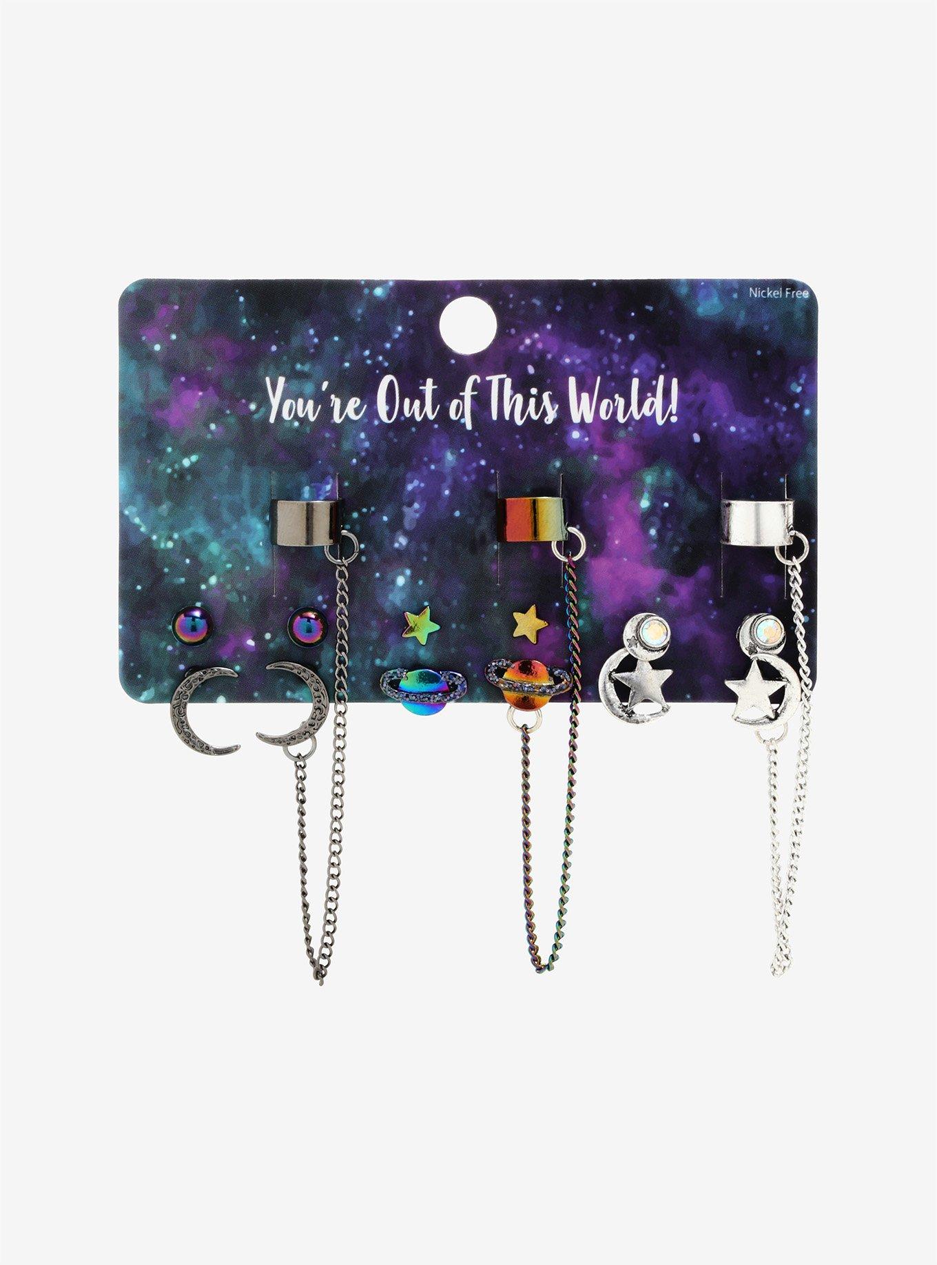 Out Of This World Space Cuff Earring Set, , alternate