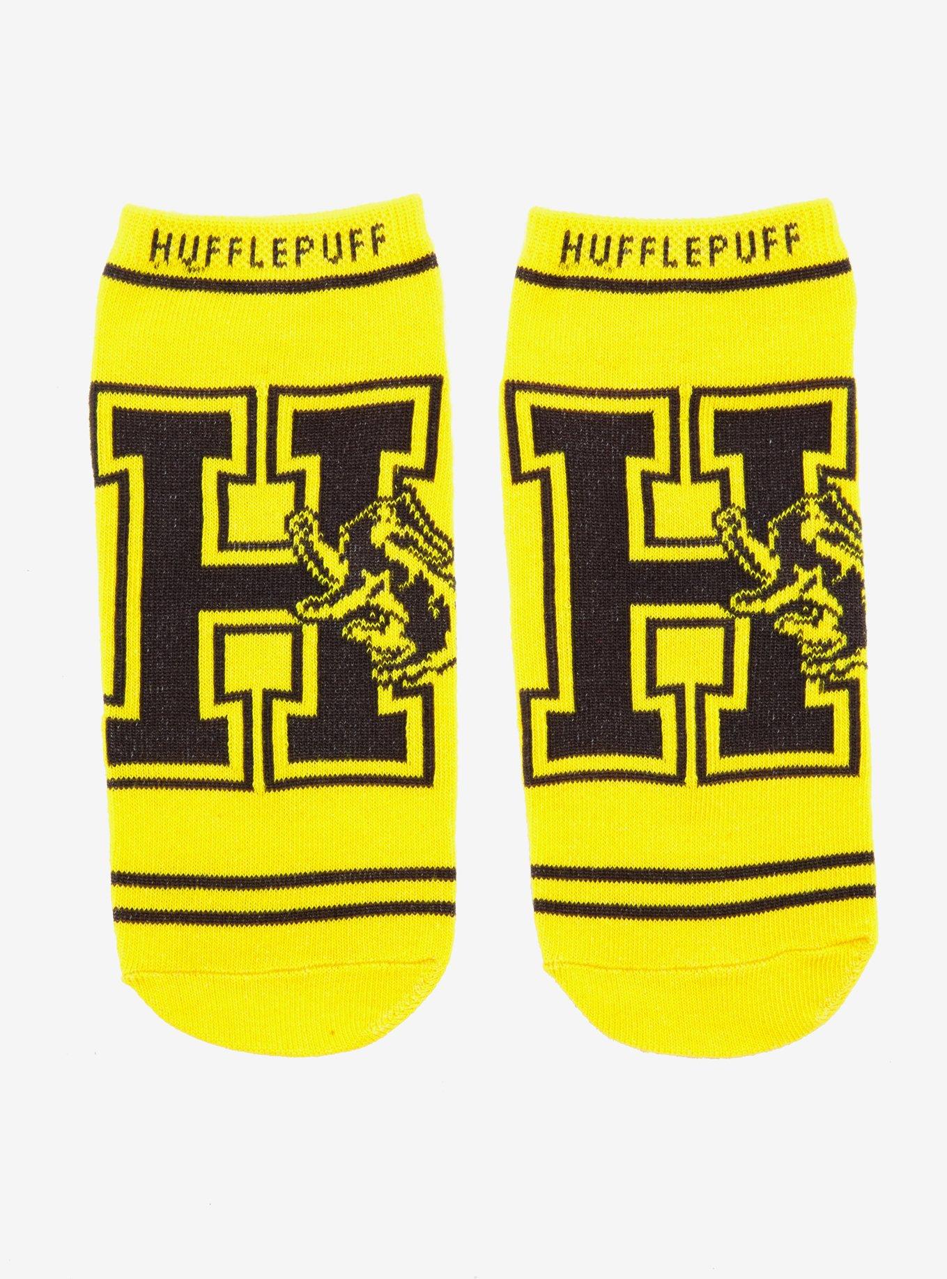 Harry Potter Hufflepuff Varsity No-Show Socks, , alternate
