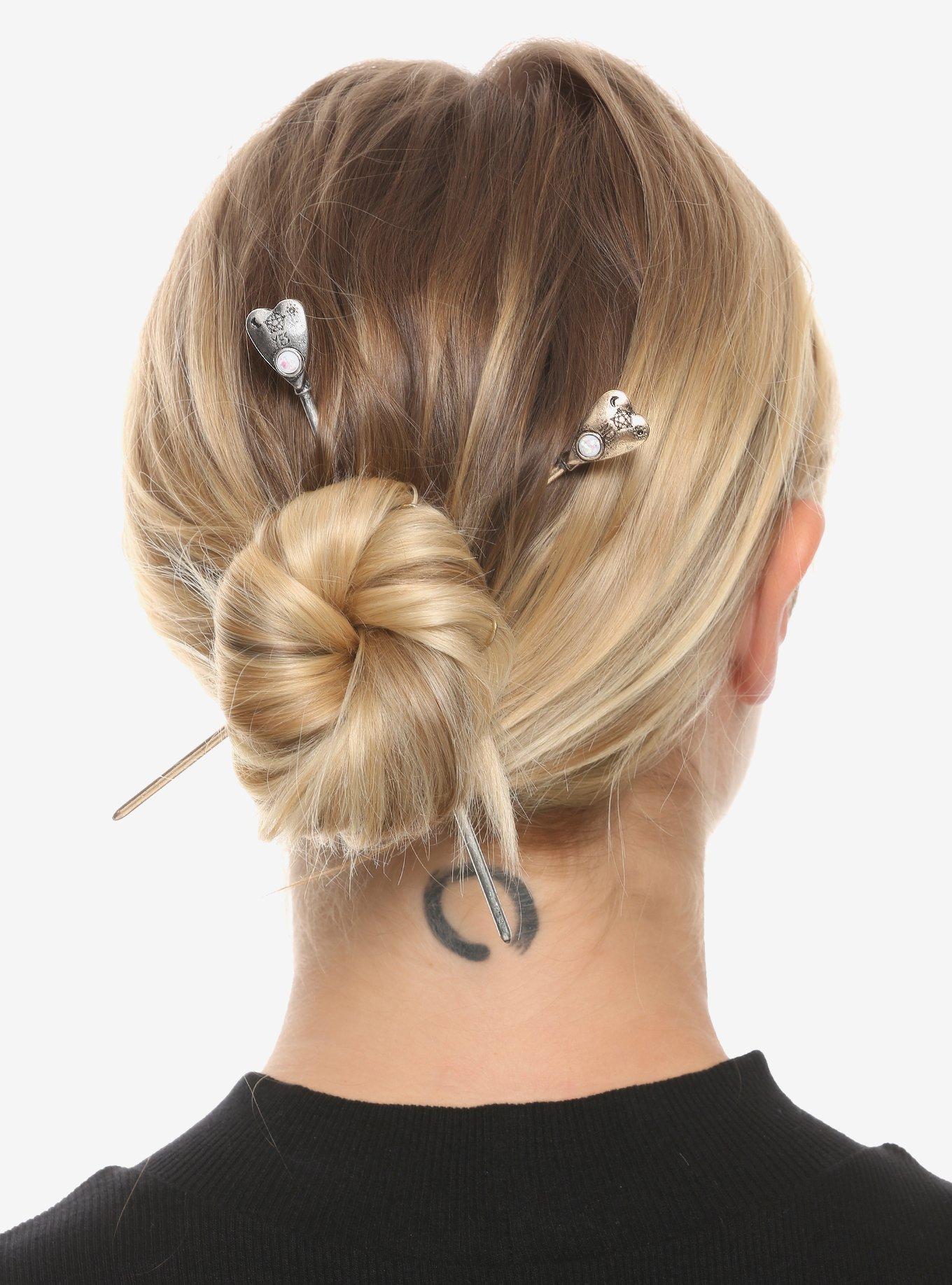 Spirit Board Planchette Hair Sticks, , alternate