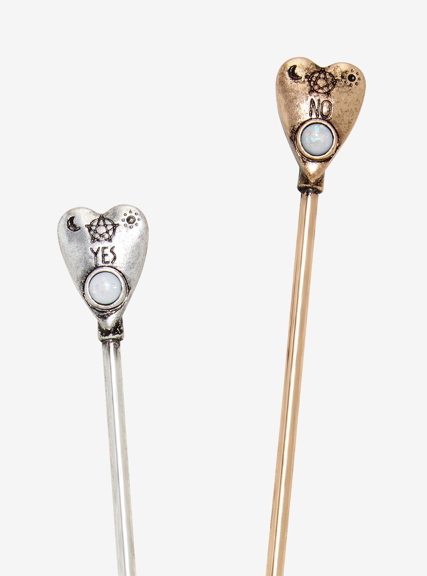 Spirit Board Planchette Hair Sticks, , alternate