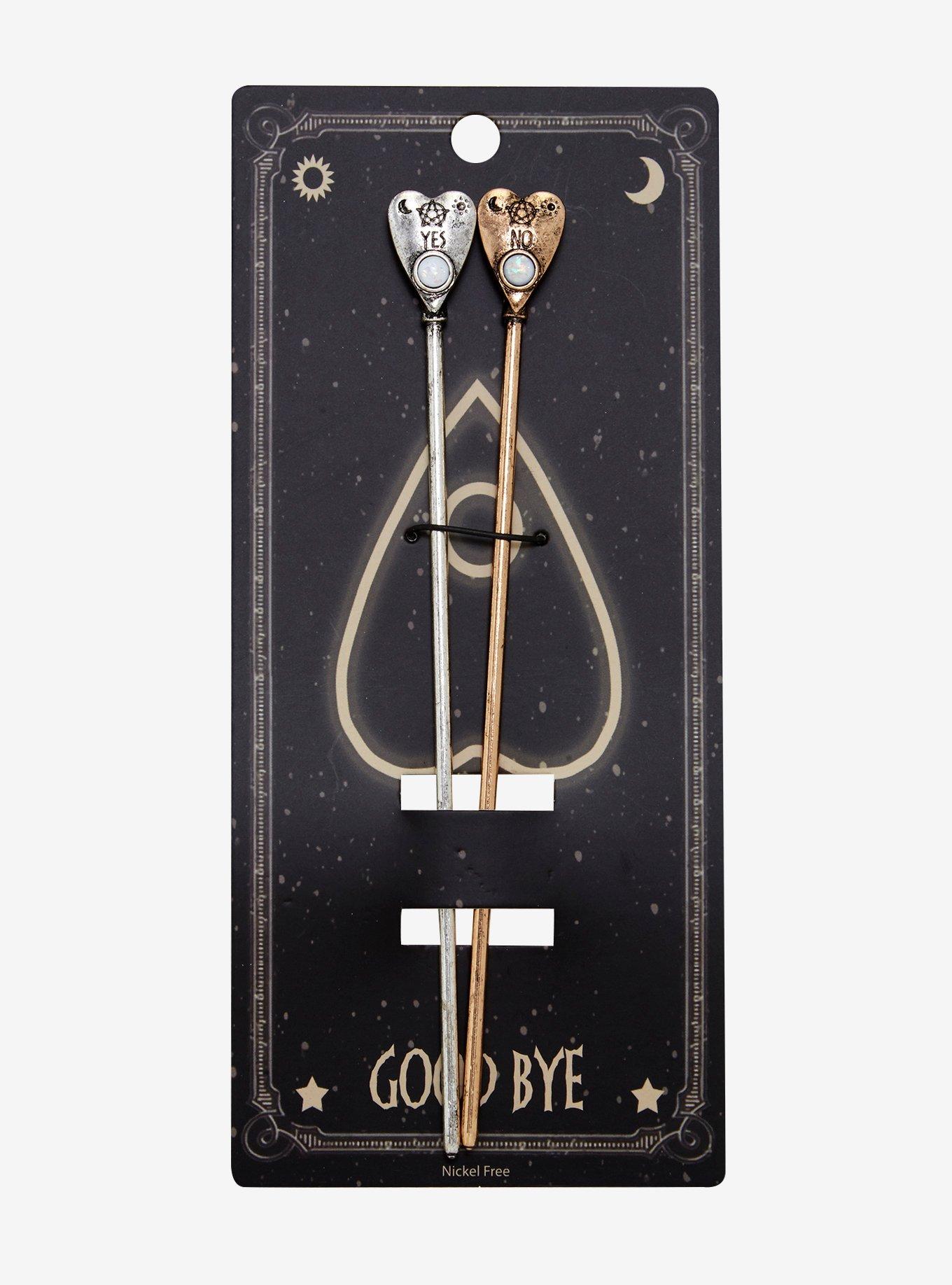 Spirit Board Planchette Hair Sticks, , alternate