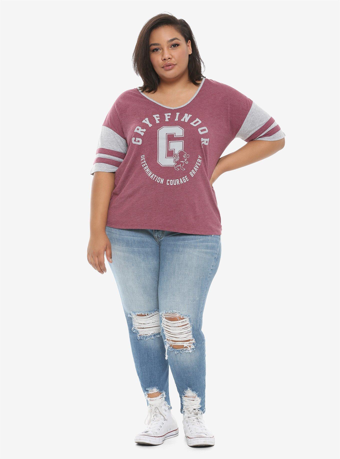 Harry Potter Gryffindor Girls Athletic T-Shirt Plus Size, GREY, alternate