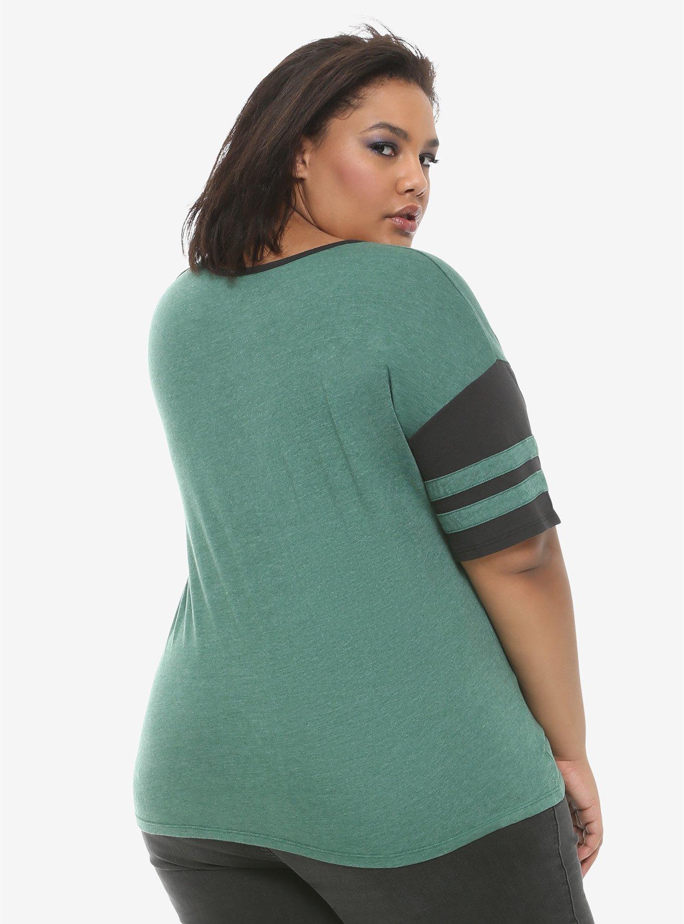 Harry Potter Slytherin Girls Athletic T-Shirt Plus Size, BLACK, alternate