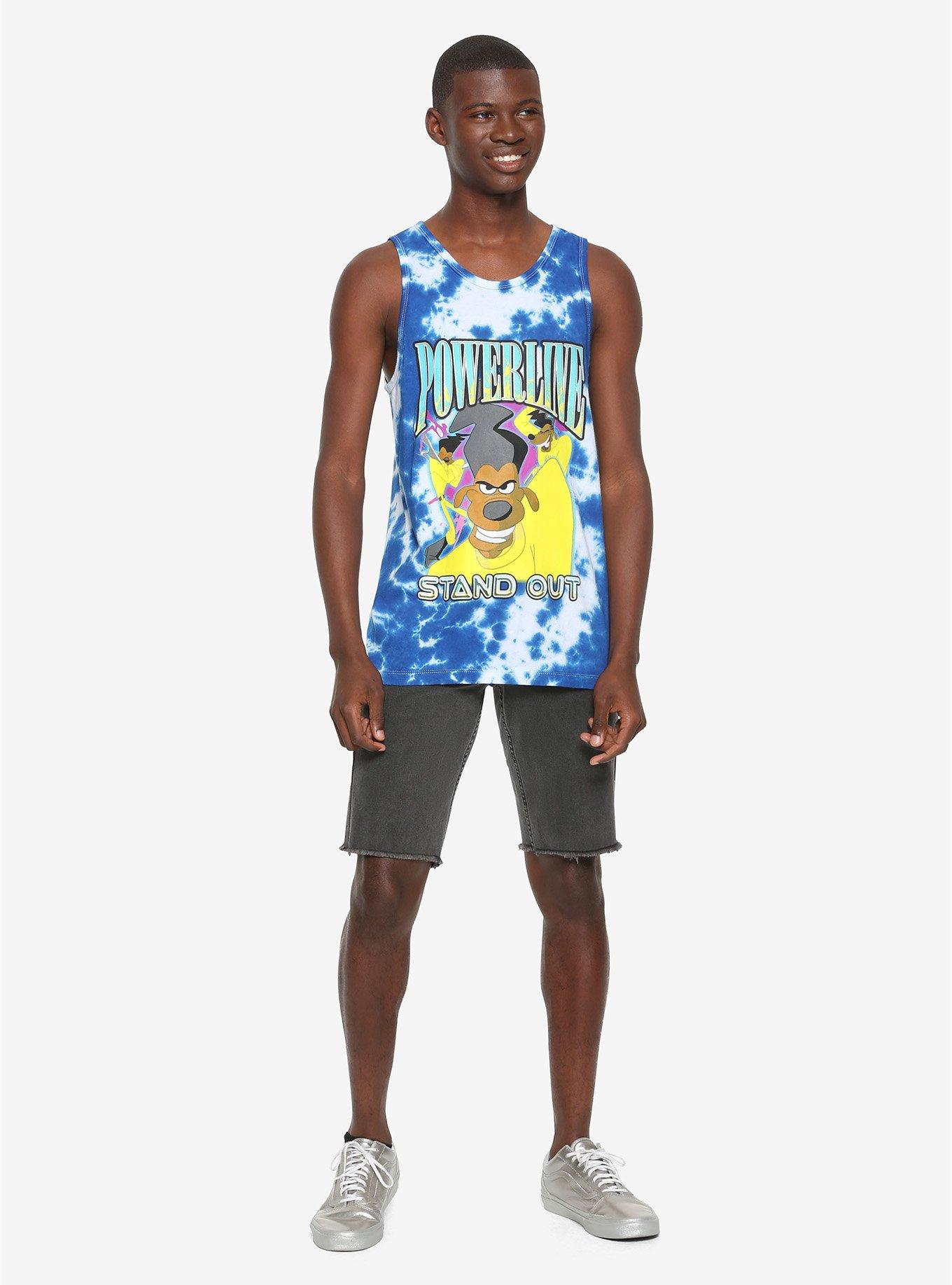 Disney A Goofy Movie Powerline Stand Out Tie-Dye Tank Top, MULTI, alternate