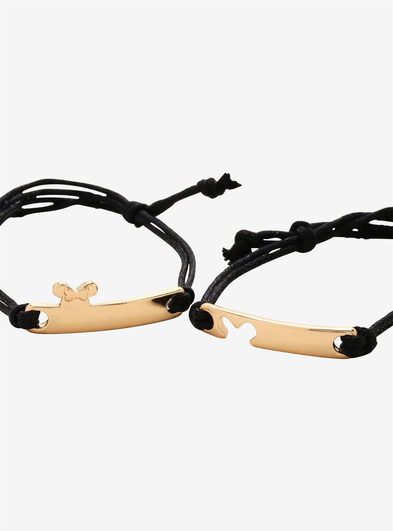 Disney Mickey Mouse & Minnie Mouse Puzzle Best Friend Cord Bracelet Set, , alternate