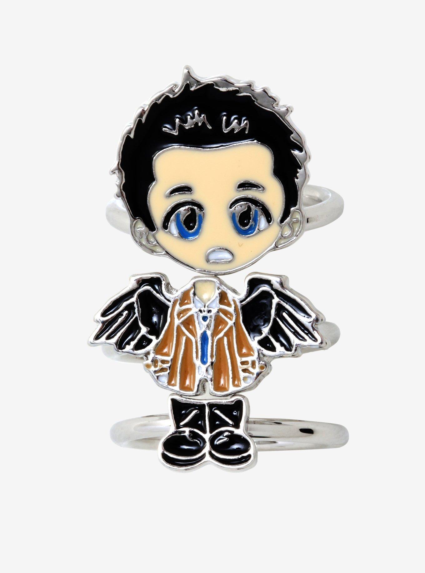 Supernatural Chibi Castiel Stacking Ring Set, , alternate