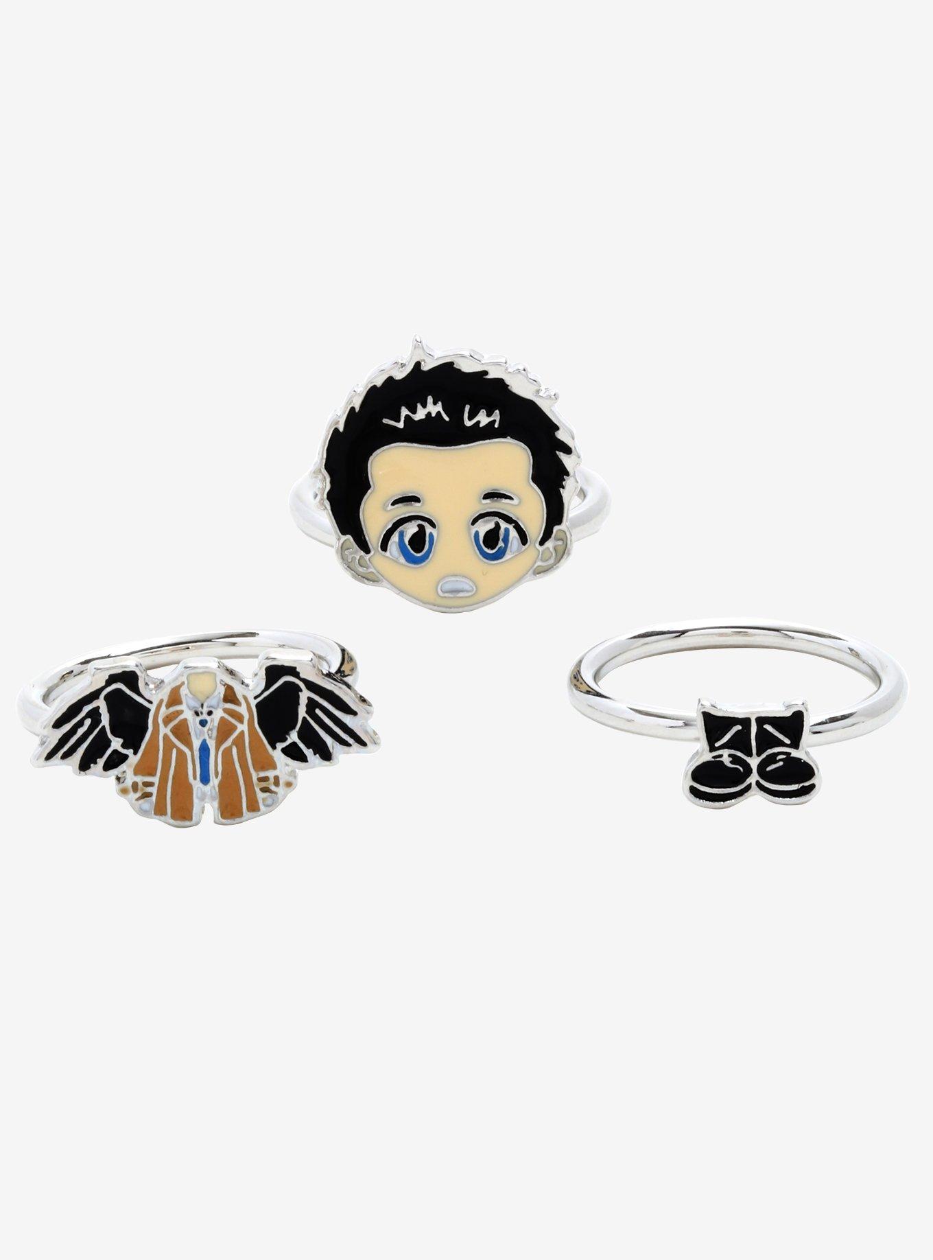 Supernatural Chibi Castiel Stacking Ring Set, , alternate